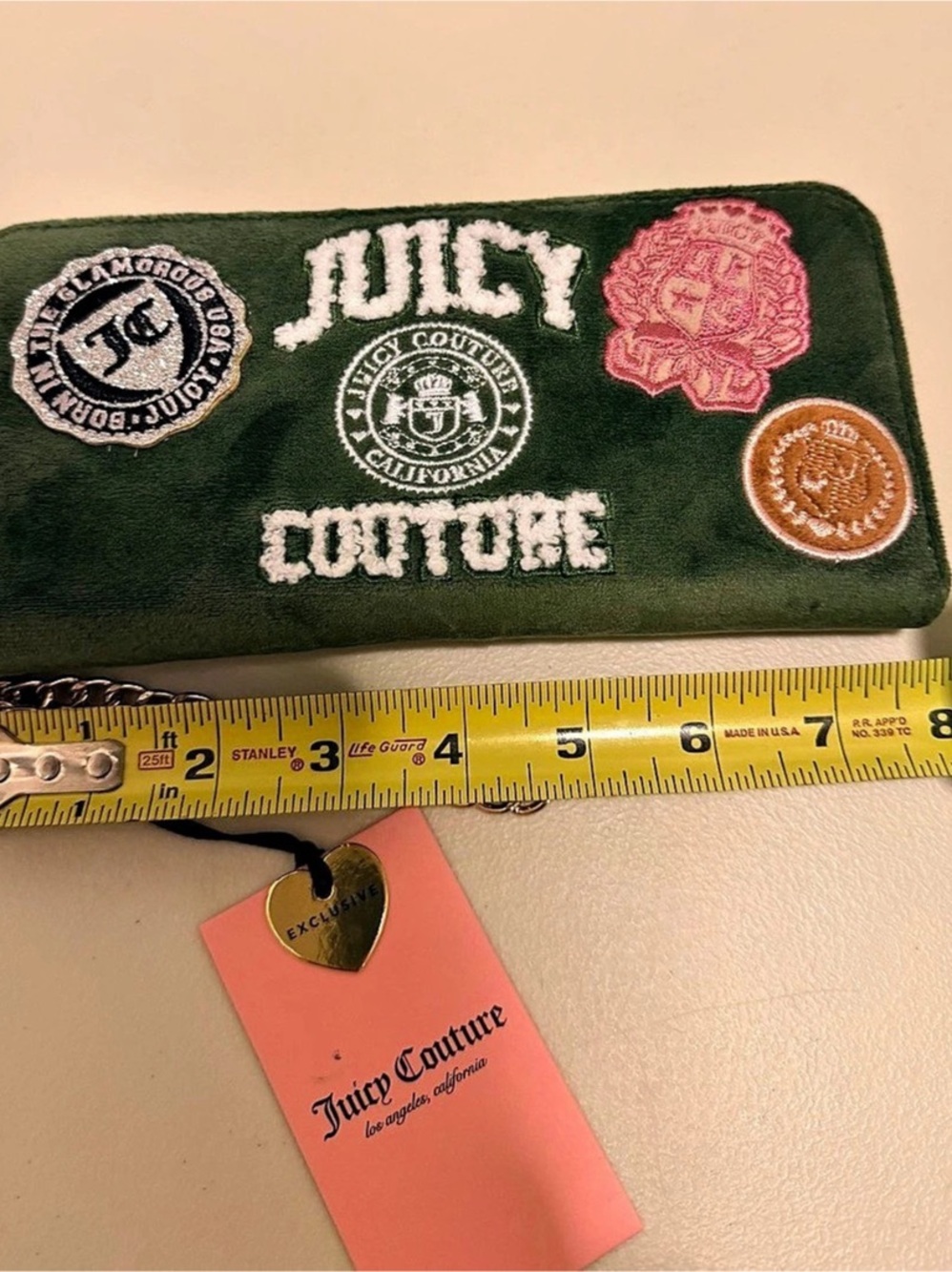 Juicy Couture Zip Wallet Green & Pink